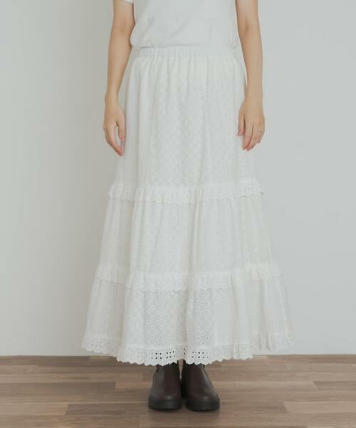 URBAN RESEARCH DOORS / アーバンリサーチ ドアーズ スカート | レースティアードスカート | 詳細8