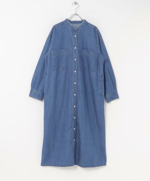 URBAN RESEARCH DOORS / アーバンリサーチ ドアーズ ワンピース | デニムバンドカラーワンピース | 詳細11