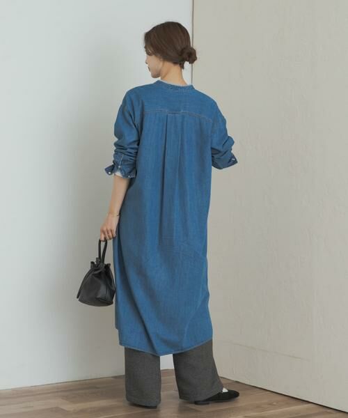 URBAN RESEARCH DOORS / アーバンリサーチ ドアーズ ワンピース | デニムバンドカラーワンピース | 詳細6