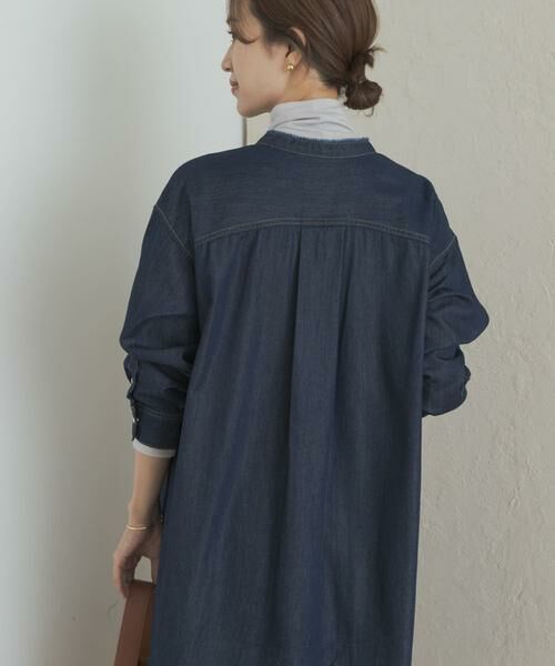 URBAN RESEARCH DOORS / アーバンリサーチ ドアーズ ワンピース | デニムバンドカラーワンピース | 詳細15