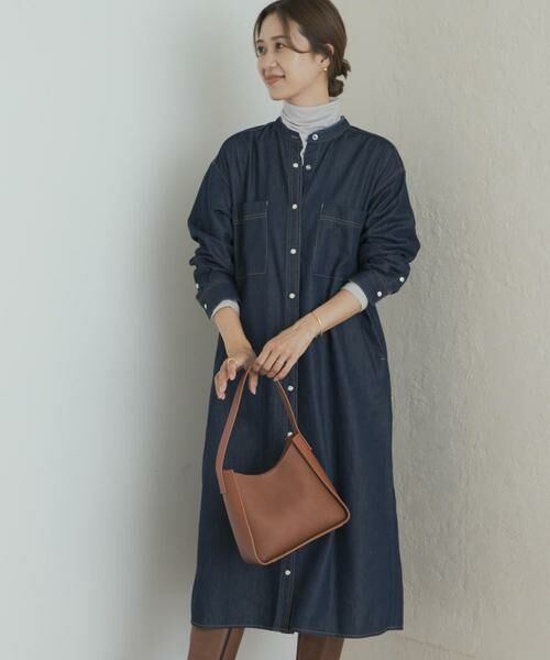 URBAN RESEARCH DOORS / アーバンリサーチ ドアーズ ワンピース | デニムバンドカラーワンピース | 詳細16