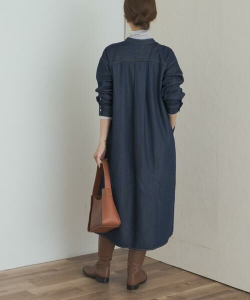 URBAN RESEARCH DOORS / アーバンリサーチ ドアーズ ワンピース | デニムバンドカラーワンピース | 詳細17