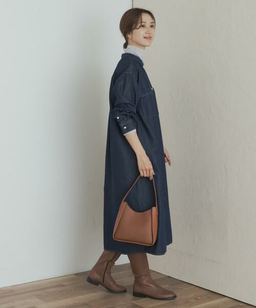 URBAN RESEARCH DOORS / アーバンリサーチ ドアーズ ワンピース | デニムバンドカラーワンピース | 詳細19