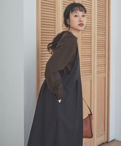 URBAN RESEARCH DOORS / アーバンリサーチ ドアーズ ワンピース | 深Uネック切替ジャンパースカート