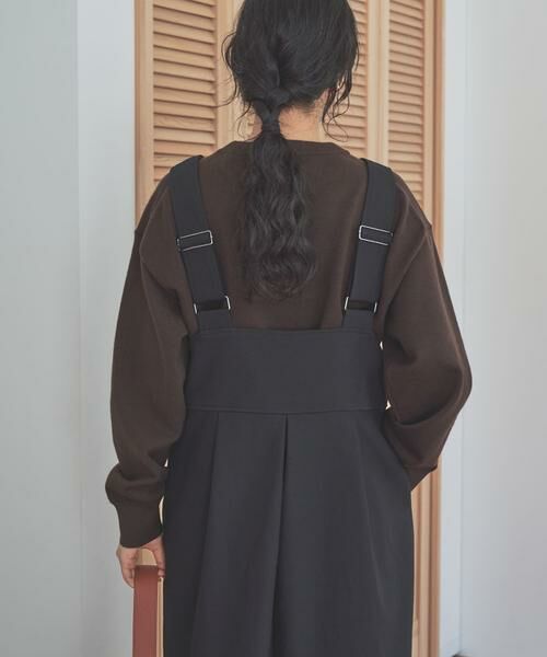 URBAN RESEARCH DOORS / アーバンリサーチ ドアーズ ワンピース | 深Uネック切替ジャンパースカート | 詳細3
