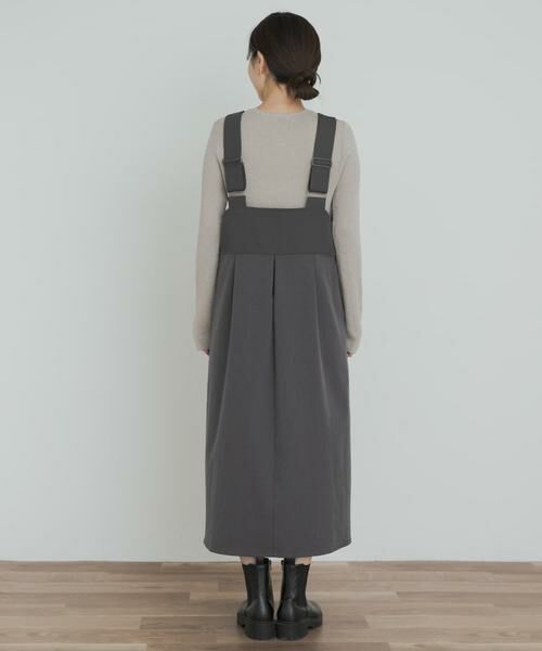 URBAN RESEARCH DOORS / アーバンリサーチ ドアーズ ワンピース | 深Uネック切替ジャンパースカート | 詳細19