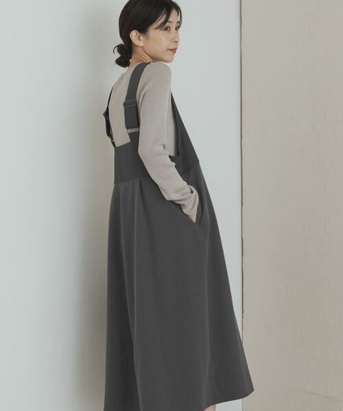URBAN RESEARCH DOORS / アーバンリサーチ ドアーズ ワンピース | 深Uネック切替ジャンパースカート | 詳細16