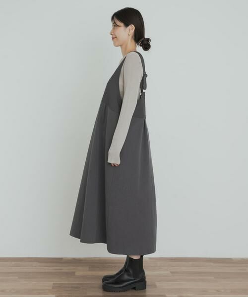 URBAN RESEARCH DOORS / アーバンリサーチ ドアーズ ワンピース | 深Uネック切替ジャンパースカート | 詳細18