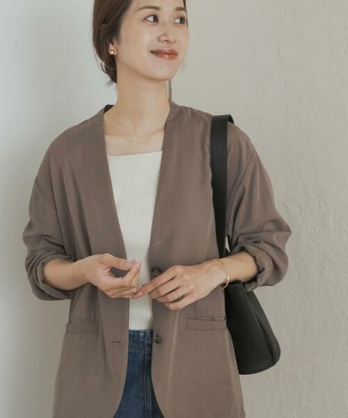 URBAN RESEARCH DOORS / アーバンリサーチ ドアーズ ノーカラージャケット | ノーカラージャケット | 詳細11