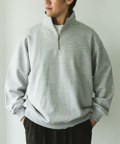 URBAN RESEARCH DOORS / アーバンリサーチ ドアーズ スウェット | commpost 反毛裏毛ハーフジップスウェット | 詳細1