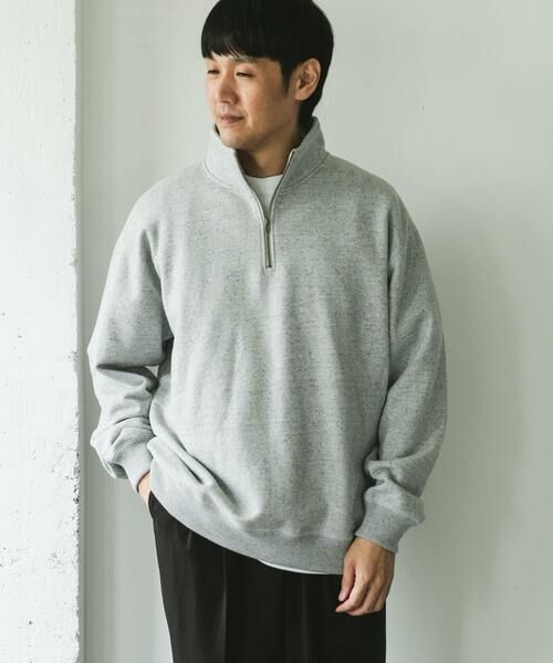URBAN RESEARCH DOORS / アーバンリサーチ ドアーズ スウェット | commpost 反毛裏毛ハーフジップスウェット | 詳細2