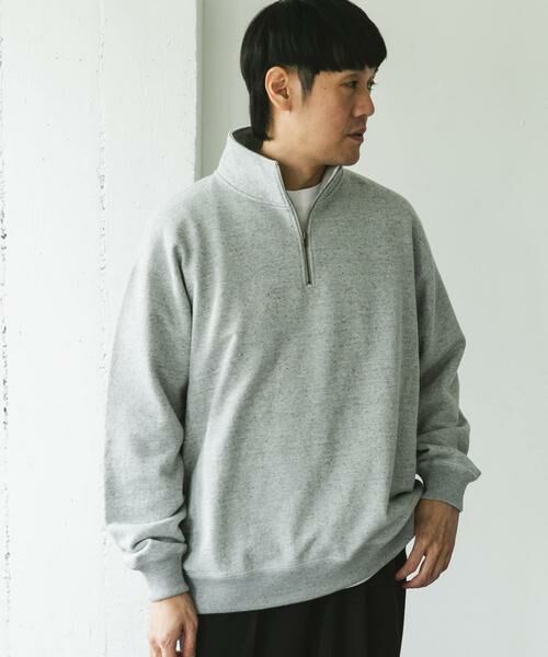 URBAN RESEARCH DOORS / アーバンリサーチ ドアーズ スウェット | commpost 反毛裏毛ハーフジップスウェット | 詳細4