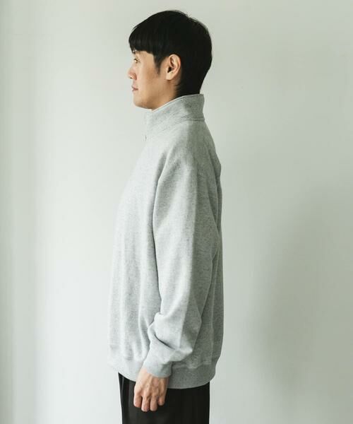 URBAN RESEARCH DOORS / アーバンリサーチ ドアーズ スウェット | commpost 反毛裏毛ハーフジップスウェット | 詳細8