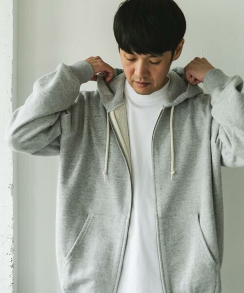 URBAN RESEARCH DOORS / アーバンリサーチ ドアーズ パーカー | commpost　反毛裏毛ジップフーディ | 詳細1