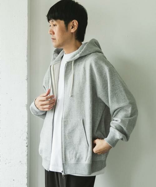 URBAN RESEARCH DOORS / アーバンリサーチ ドアーズ パーカー | commpost　反毛裏毛ジップフーディ | 詳細3