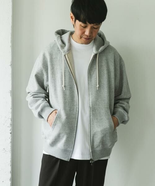 URBAN RESEARCH DOORS/アーバンリサーチ ドアーズ commpost 反毛裏毛ジップフーディ ライトグレー XL URBAN RESEARCH DOORS/アーバンリサーチ ドアーズ commpost 反毛裏毛ジップフーディ ライトグレー XL