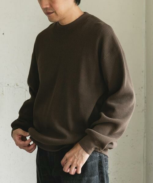 URBAN RESEARCH DOORS / アーバンリサーチ ドアーズ Tシャツ | 『UR TECH』ワッフルロングスリーブTシャツ | 詳細1