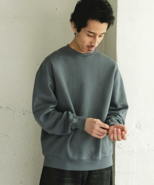 URBAN RESEARCH DOORS / アーバンリサーチ ドアーズ スウェット | 『UR TECH』ピグメントダイ裏起毛スウェット | 詳細1