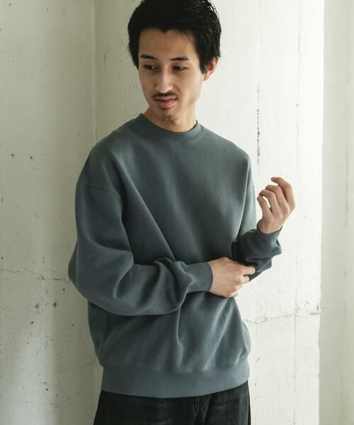 URBAN RESEARCH DOORS / アーバンリサーチ ドアーズ スウェット | 『UR TECH』ピグメントダイ裏起毛スウェット | 詳細2
