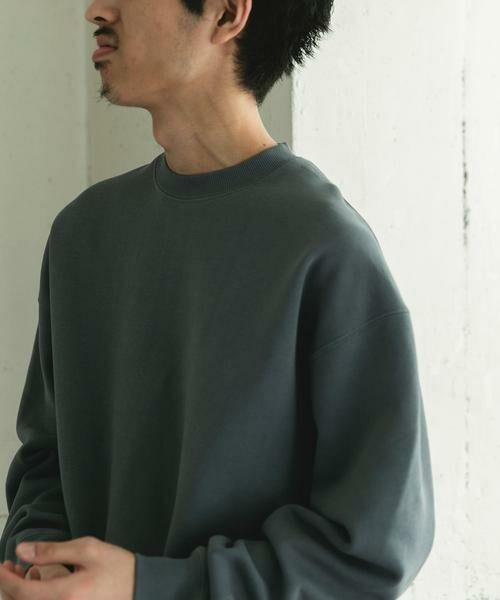URBAN RESEARCH DOORS / アーバンリサーチ ドアーズ スウェット | 『UR TECH』ピグメントダイ裏起毛スウェット | 詳細3