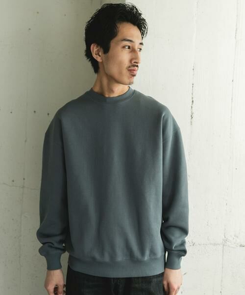 URBAN RESEARCH DOORS / アーバンリサーチ ドアーズ スウェット | 『UR TECH』ピグメントダイ裏起毛スウェット | 詳細4
