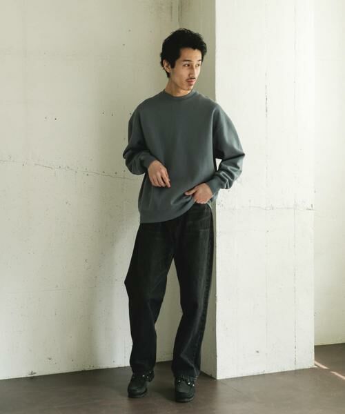 URBAN RESEARCH DOORS / アーバンリサーチ ドアーズ スウェット | 『UR TECH』ピグメントダイ裏起毛スウェット | 詳細6