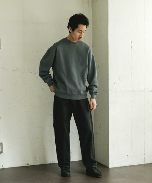 URBAN RESEARCH DOORS / アーバンリサーチ ドアーズ スウェット | 『UR TECH』ピグメントダイ裏起毛スウェット | 詳細7