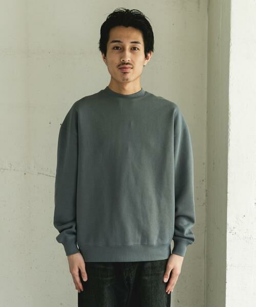 URBAN RESEARCH DOORS / アーバンリサーチ ドアーズ スウェット | 『UR TECH』ピグメントダイ裏起毛スウェット | 詳細8