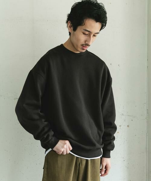 URBAN RESEARCH DOORS / アーバンリサーチ ドアーズ スウェット | 『UR TECH』ピグメントダイ裏起毛スウェット | 詳細20
