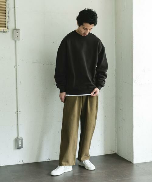 URBAN RESEARCH DOORS / アーバンリサーチ ドアーズ スウェット | 『UR TECH』ピグメントダイ裏起毛スウェット | 詳細23