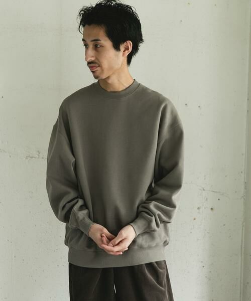 URBAN RESEARCH DOORS / アーバンリサーチ ドアーズ スウェット | 『UR TECH』ピグメントダイ裏起毛スウェット | 詳細30