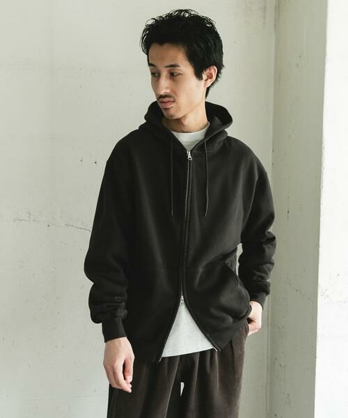 URBAN RESEARCH DOORS / アーバンリサーチ ドアーズ パーカー | 『UR TECH』ピグメントダイ裏起毛ZIPパーカー | 詳細4