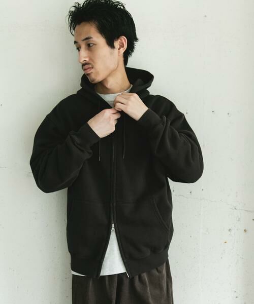 URBAN RESEARCH DOORS / アーバンリサーチ ドアーズ パーカー | 『UR TECH』ピグメントダイ裏起毛ZIPパーカー | 詳細5