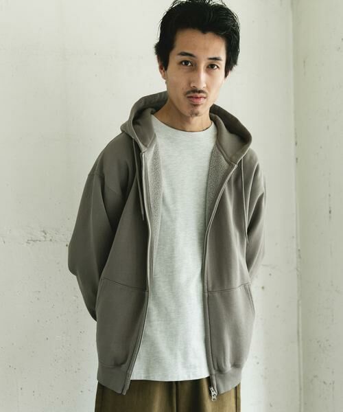 URBAN RESEARCH DOORS / アーバンリサーチ ドアーズ パーカー | 『UR TECH』ピグメントダイ裏起毛ZIPパーカー | 詳細15
