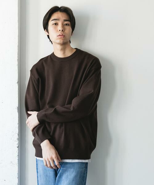 URBAN RESEARCH DOORS / アーバンリサーチ ドアーズ ニット・セーター | 『仁村紗和さん着用』『UR TECH 200日ニット』クルーネック | 詳細2
