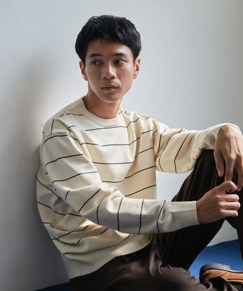 URBAN RESEARCH DOORS/アーバンリサーチ ドアーズ 『仁村紗和さん着用』『UR TECH 200日ニット』クルーネック ホワイト系その他 XL URBAN RESEARCH DOORS/アーバンリサーチ ドアーズ 『仁村紗和さん着用』『UR TECH 200日ニット』クルーネック ホワイト系その他 XL