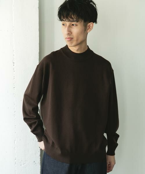URBAN RESEARCH DOORS / アーバンリサーチ ドアーズ ニット・セーター | 『仁村紗和さん着用』『UR TECH 200日ニット』 モックネック | 詳細30
