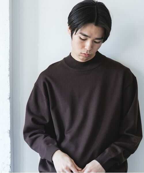URBAN RESEARCH DOORS / アーバンリサーチ ドアーズ ニット・セーター | 『仁村紗和さん着用』『UR TECH 200日ニット』 モックネック | 詳細25