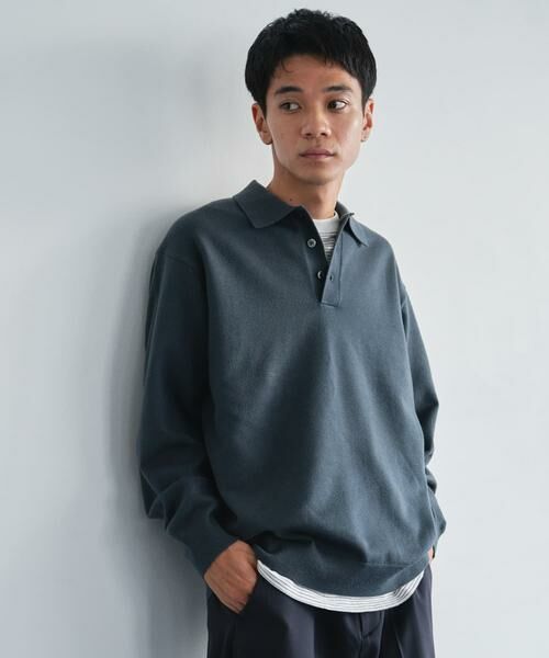 URBAN RESEARCH DOORS / アーバンリサーチ ドアーズ ポロシャツ | 『XLサイズ/WEB限定/仁村紗和さん着用』『UR TECH 200日ニット』 ポロシャツ | 詳細11