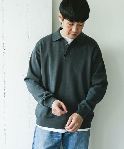 URBAN RESEARCH DOORS / アーバンリサーチ ドアーズ ポロシャツ | 『XLサイズ/WEB限定/仁村紗和さん着用』『UR TECH 200日ニット』 ポロシャツ | 詳細17