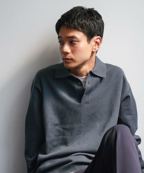 URBAN RESEARCH DOORS / アーバンリサーチ ドアーズ ポロシャツ | 『XLサイズ/WEB限定/仁村紗和さん着用』『UR TECH 200日ニット』 ポロシャツ | 詳細7