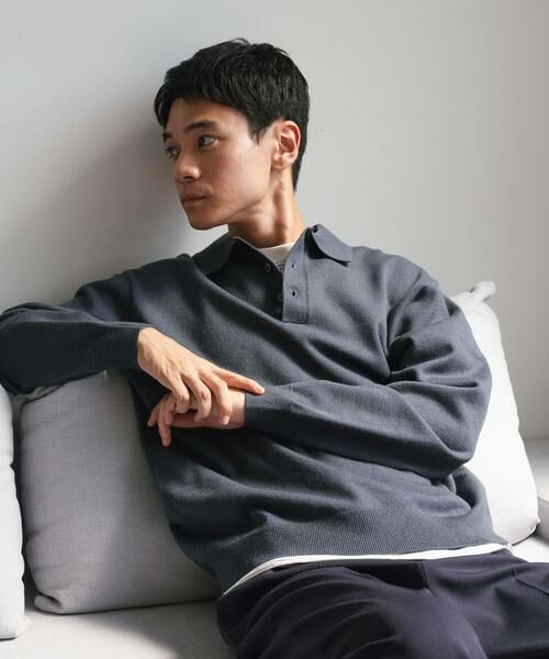 URBAN RESEARCH DOORS / アーバンリサーチ ドアーズ ポロシャツ | 『XLサイズ/WEB限定/仁村紗和さん着用』『UR TECH 200日ニット』 ポロシャツ | 詳細8