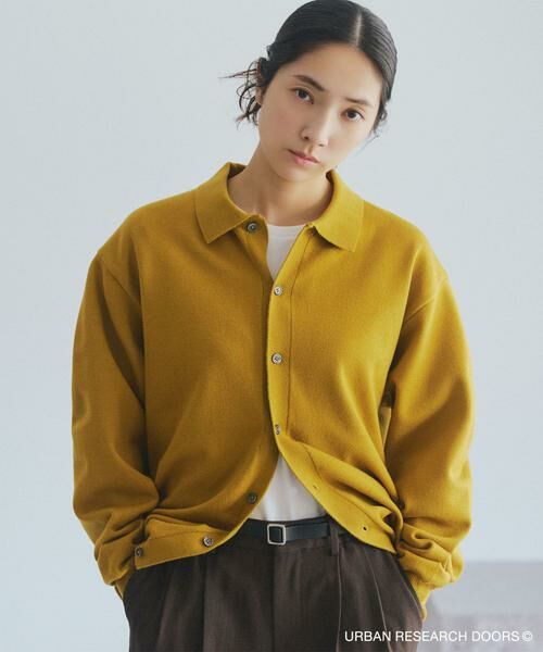 URBAN RESEARCH DOORS / アーバンリサーチ ドアーズ カーディガン・ボレロ | 『XLサイズ/WEB限定/仁村紗和さん着用』『UR TECH 200日ニット』シャツ カーディガン | 詳細1
