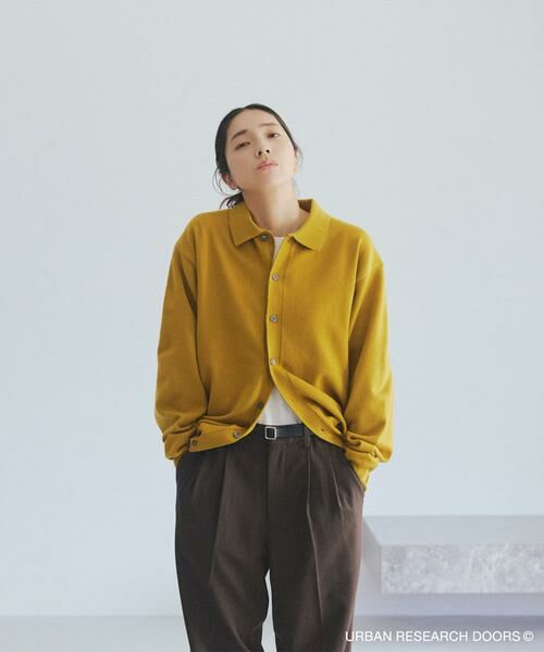 URBAN RESEARCH DOORS / アーバンリサーチ ドアーズ カーディガン・ボレロ | 『XLサイズ/WEB限定/仁村紗和さん着用』『UR TECH 200日ニット』シャツ カーディガン | 詳細2