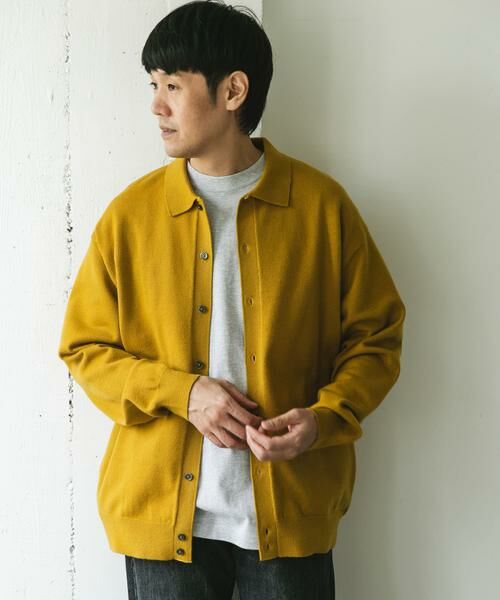 URBAN RESEARCH DOORS / アーバンリサーチ ドアーズ カーディガン・ボレロ | 『XLサイズ/WEB限定/仁村紗和さん着用』『UR TECH 200日ニット』シャツ カーディガン | 詳細21