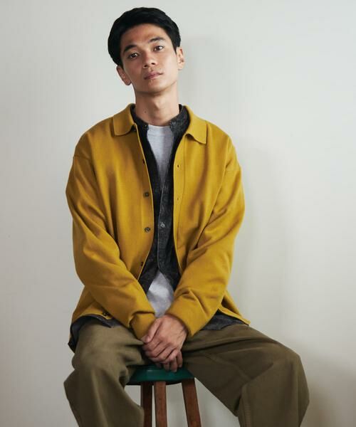 URBAN RESEARCH DOORS / アーバンリサーチ ドアーズ カーディガン・ボレロ | 『XLサイズ/WEB限定/仁村紗和さん着用』『UR TECH 200日ニット』シャツ カーディガン | 詳細9