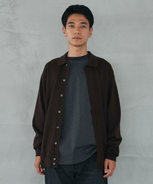 URBAN RESEARCH DOORS / アーバンリサーチ ドアーズ カーディガン・ボレロ | 『XLサイズ/WEB限定/仁村紗和さん着用』『UR TECH 200日ニット』シャツ カーディガン | 詳細27