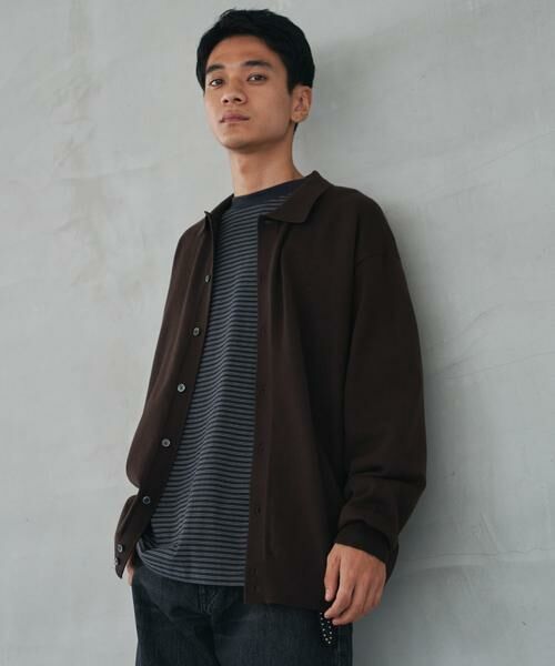 URBAN RESEARCH DOORS / アーバンリサーチ ドアーズ カーディガン・ボレロ | 『XLサイズ/WEB限定/仁村紗和さん着用』『UR TECH 200日ニット』シャツ カーディガン | 詳細29
