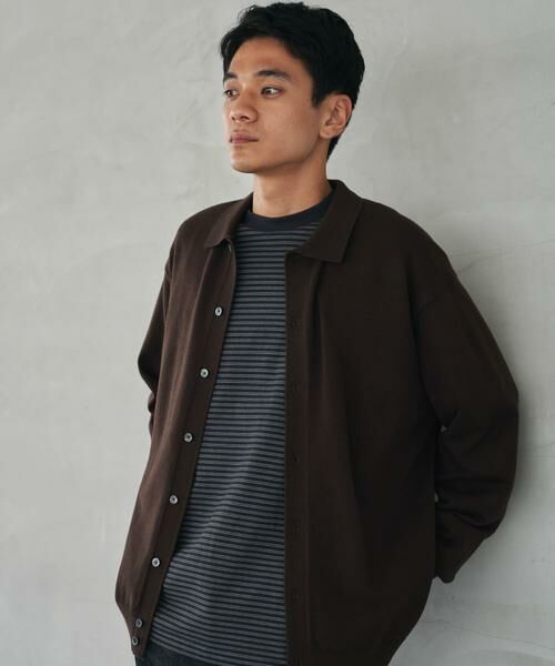 URBAN RESEARCH DOORS / アーバンリサーチ ドアーズ カーディガン・ボレロ | 『XLサイズ/WEB限定/仁村紗和さん着用』『UR TECH 200日ニット』シャツ カーディガン | 詳細30