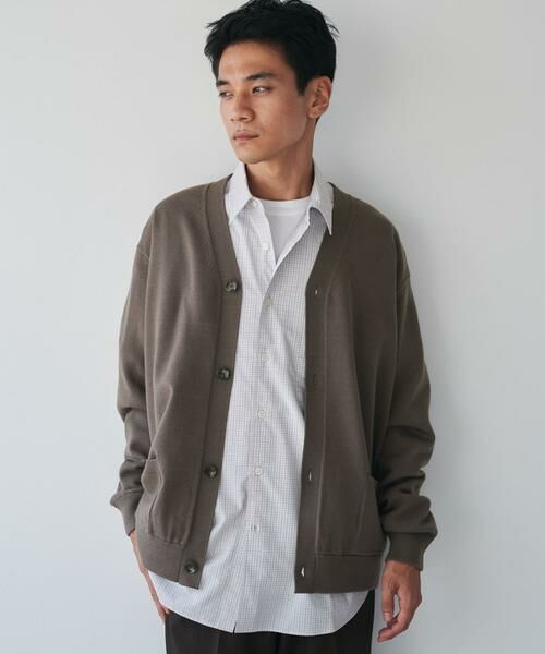 URBAN RESEARCH DOORS / アーバンリサーチ ドアーズ カーディガン・ボレロ | 『XLサイズ/WEB限定/仁村紗和さん着用』『UR TECH 200日ニット』Vネックカーディガン | 詳細1